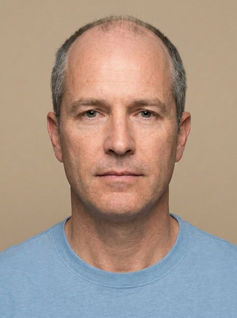 coverage preview showing a thinning hairline pattern